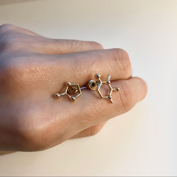 “Espresso Yourself” Coffee Caffeine Molecule Ear - Picture 13 of 14